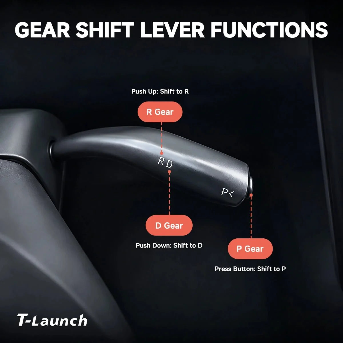 Tesla Model S/X Turn Signal Stalk Retrofit Kit with Gear Shift Lever