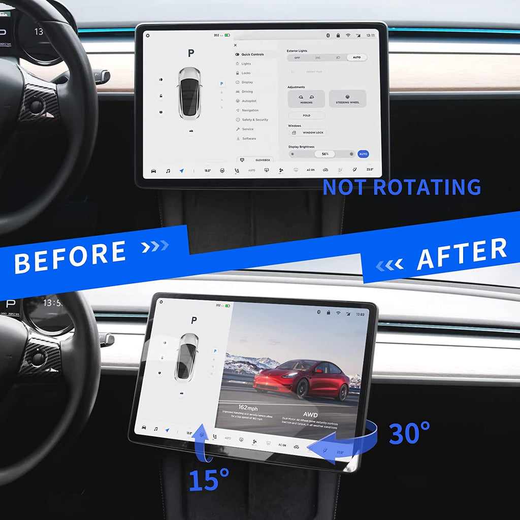 Model Y / Model 3 Highland Screen Swivel Rotating Mount Kit (Fits RHD & LHD) | Miroken