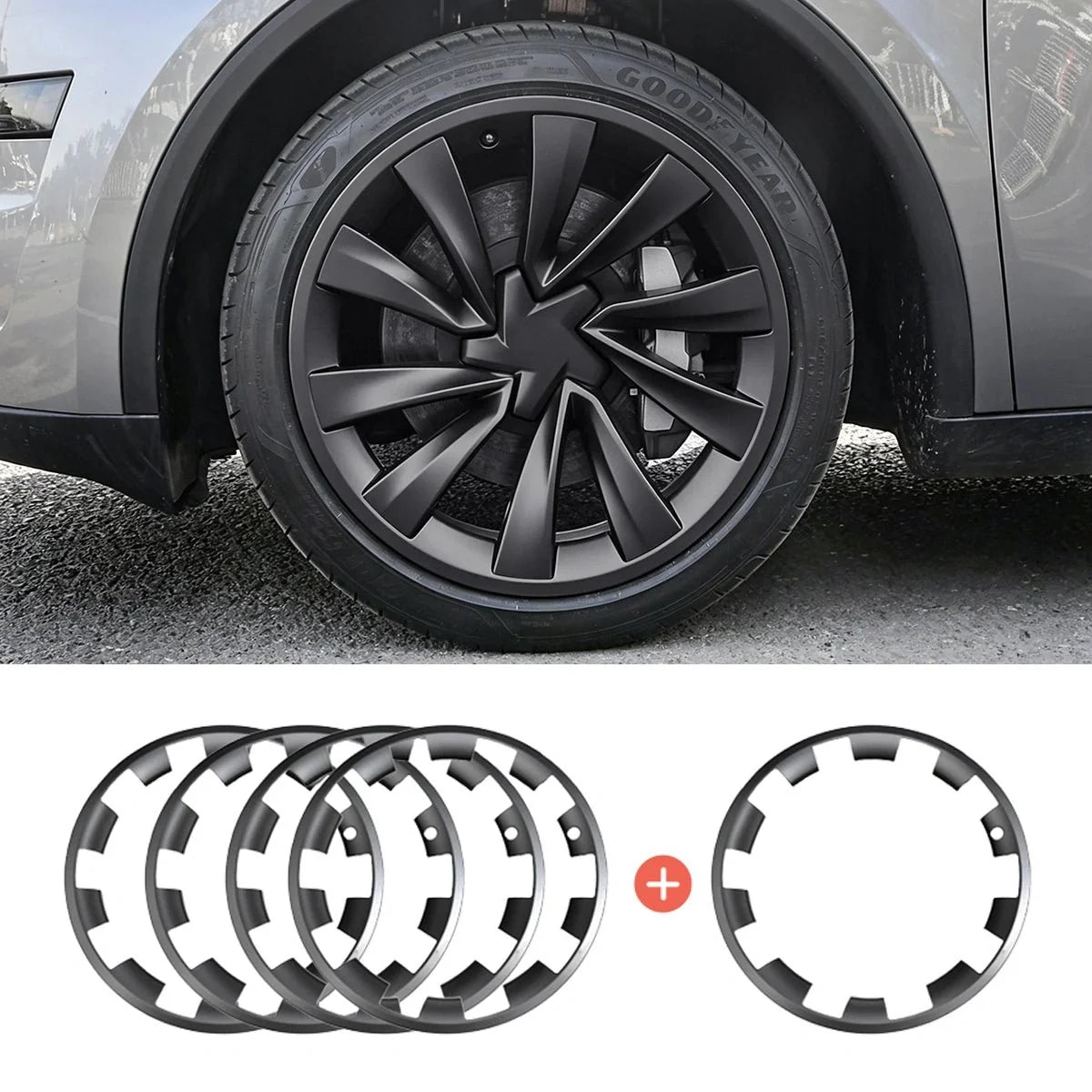 Tesla Model Y Rim Protector for 20" Induction & 21" Uberturbine Wheels