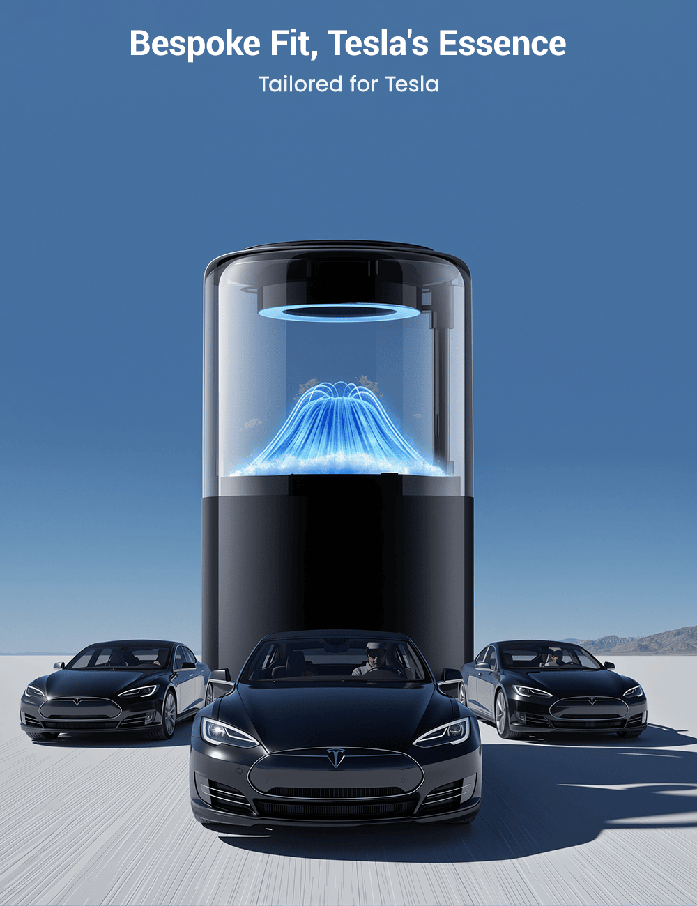 Tesla Model Y/3/S/X Cloud Mist Car Diffuser With Ambient Lighting