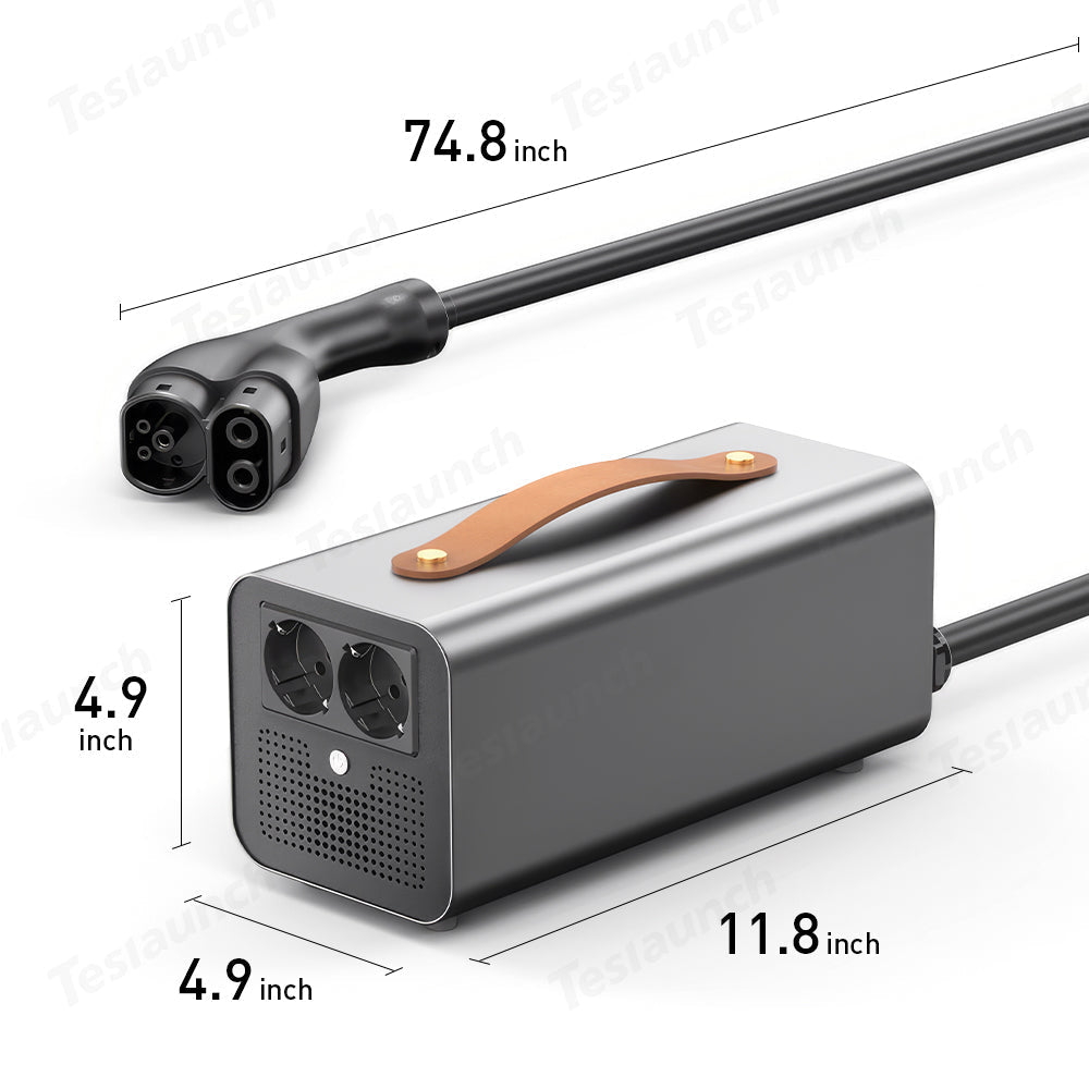 Tesla V2L Adapter & Discharge Device for Model 3/Y/S/X （European Version）