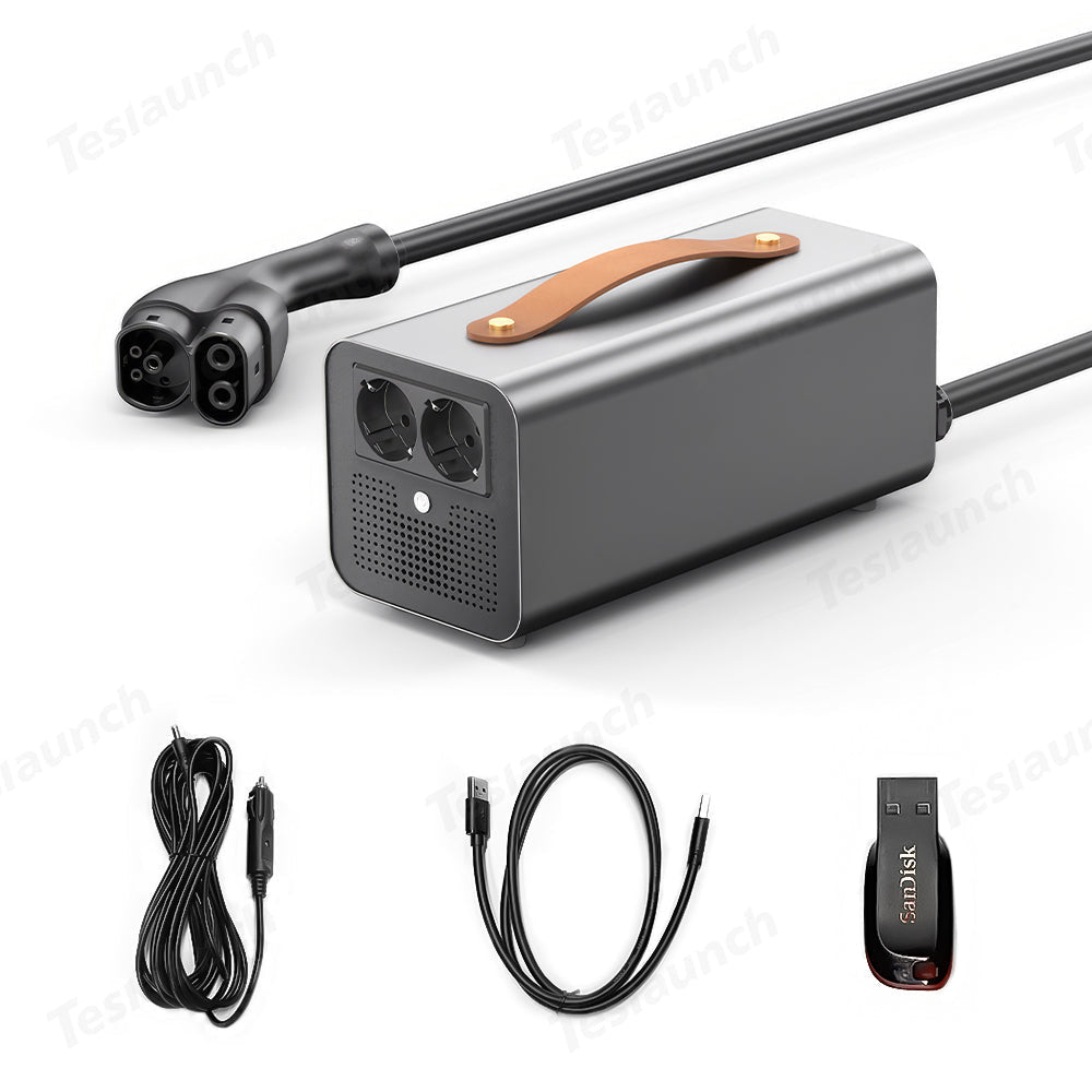 Tesla V2L Adapter & Discharge Device for Model 3/Y/S/X （European Version）