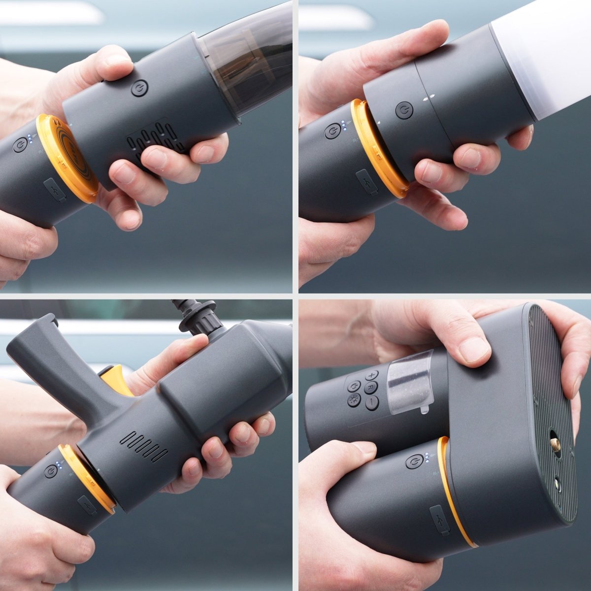 Miroken x BAYU All in One Multifunctional Car Kit - Car Washer, Air Pump, Vacuum Cleaner, Glare Flashlight, Mobile Phone Charger