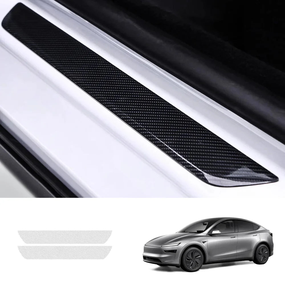 Transparent TPU Door Sill Protector Film for Tesla Model Y Juniper 2025+