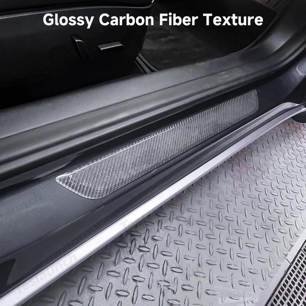 Transparent TPU Door Sill Protector Film for Tesla Model Y Juniper 2025+