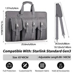 Travel Carrying Bag for Starlink Gen 3 – Fits Dish and Accessories