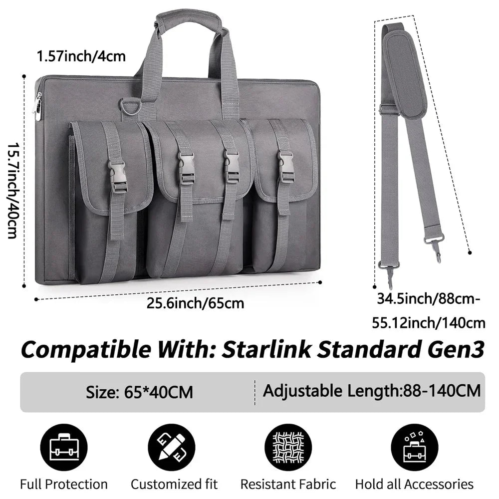 Travel Carrying Bag for Starlink Gen 3 – Fits Dish and Accessories