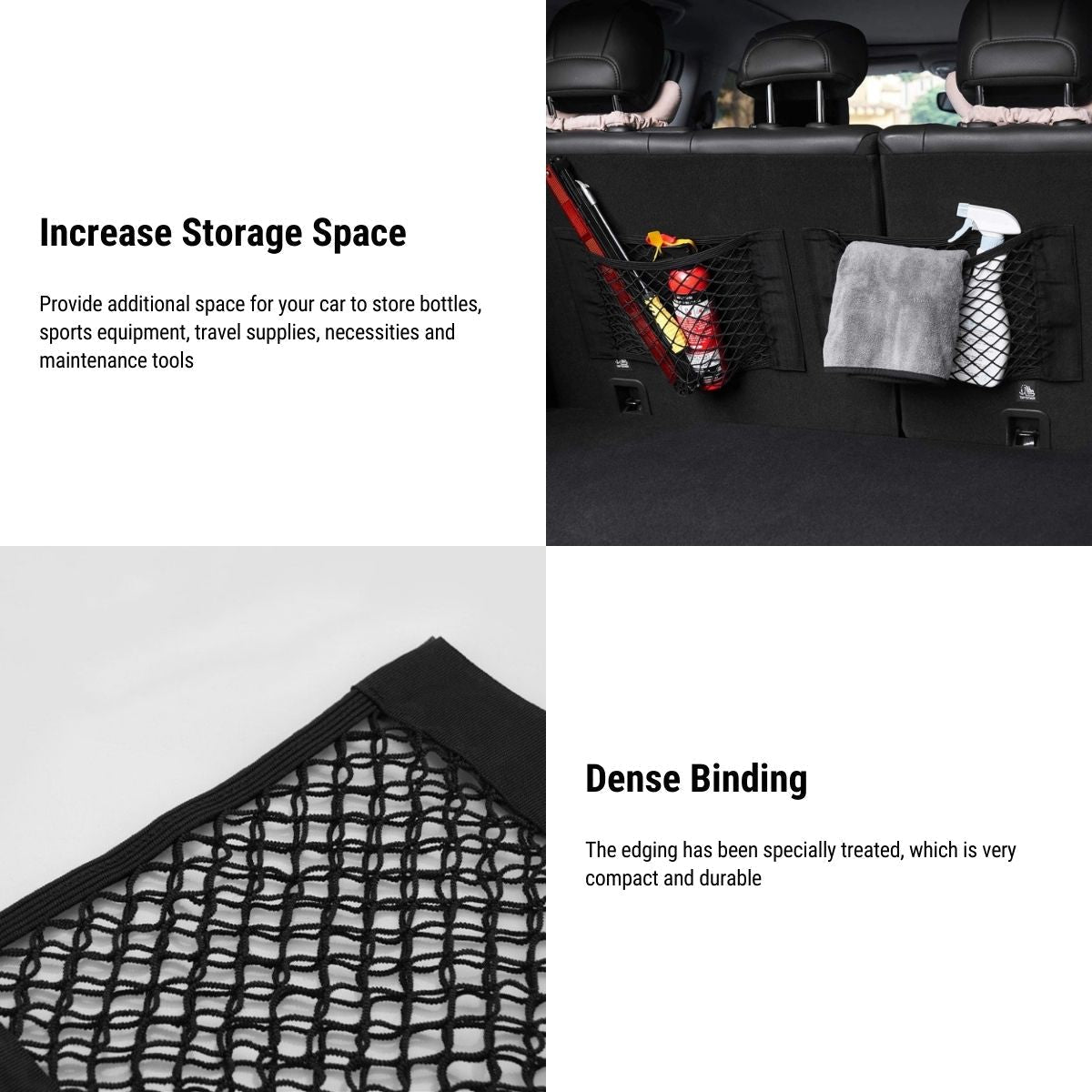 Trunk Mesh Cargo Net Storage Bag Fixed Net Bag For Tesla Model 3/Y/S/X