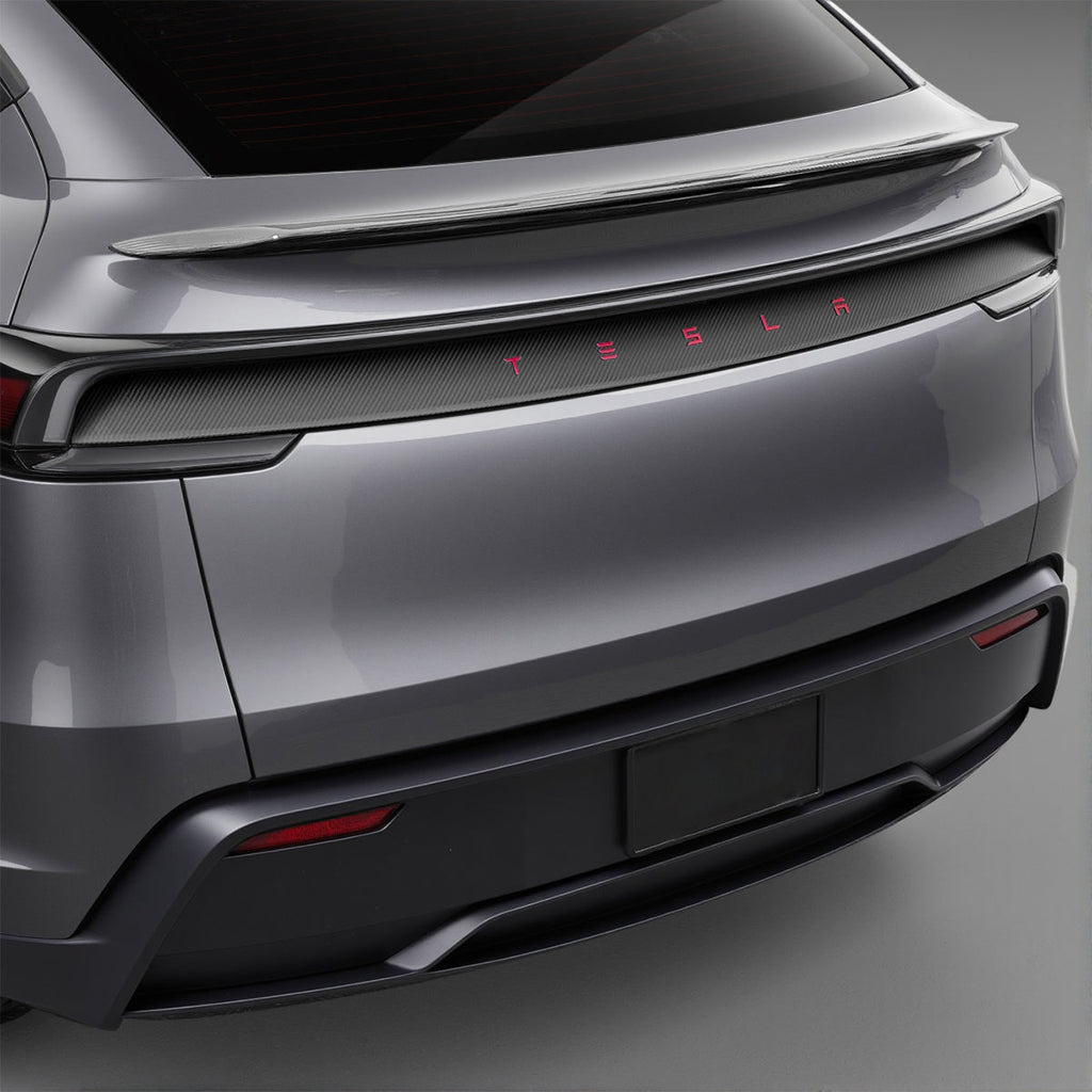 Trunk Tailgate Applique for Tesla Model Y Juniper - Real Dry Molded Carbon Fiber