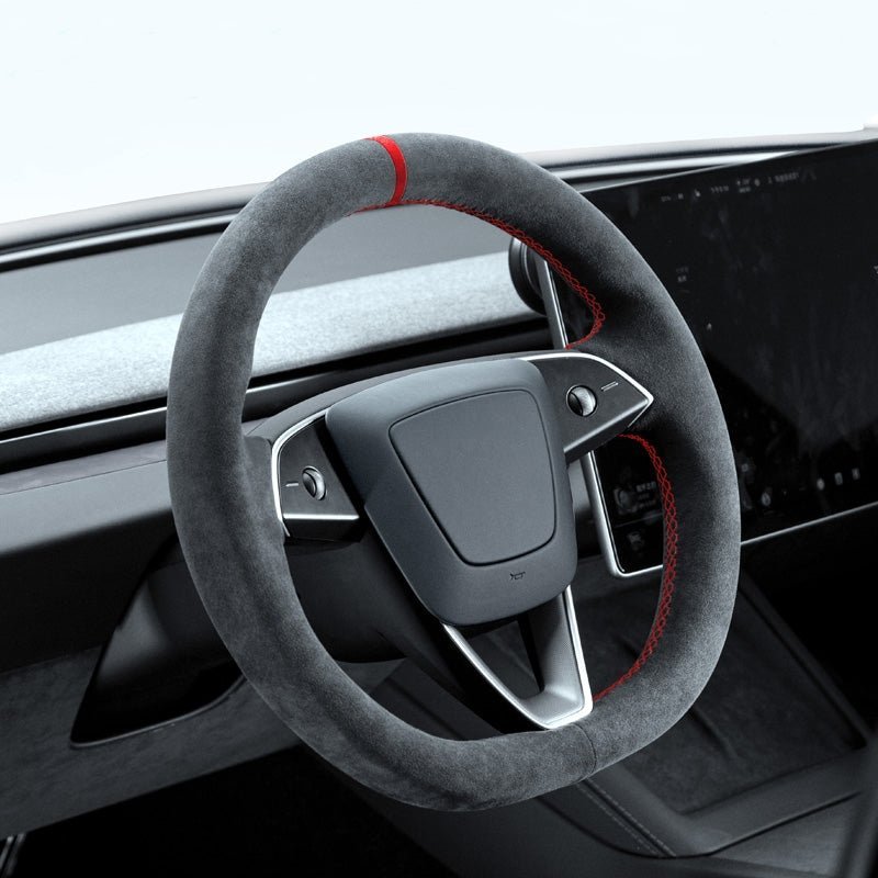 Miroken Alcantara Steering Wheel Cover for Model Y Juniper / Model 3 Highland / Model YL