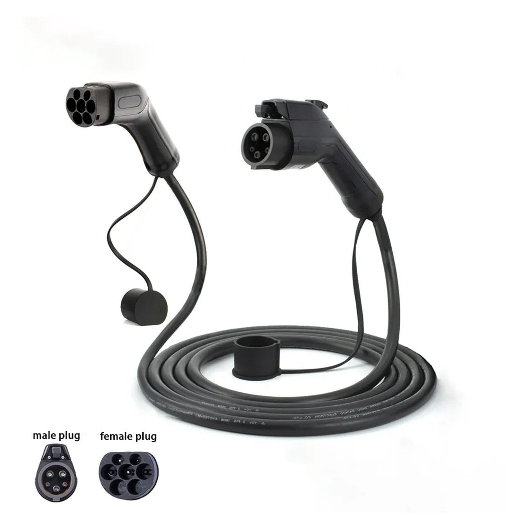 Type 2 Socket to Type 1/J1772 Vehicle EV Charging Cable