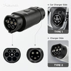 Type 2 to Type 1 EV Charging Adapter