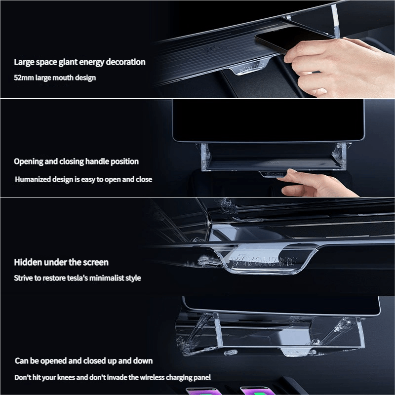 Under Screen Storage Organizer for Model Y Juniper & Model 3 Highland | Miroken