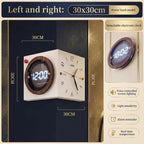 Corner-Split Dual Display Minimal Wall Clock