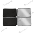 Upgrade Built-In Reflective Ice Crystal + Suede Sunroof Sunshade for Tesla 2024+ Model 3 Highland