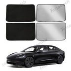 Upgrade Built-In Reflective Ice Crystal + Suede Sunroof Sunshade for Tesla 2024+ Model 3 Highland