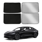 Upgrade Built-In Reflective Ice Crystal + Suede Sunroof Sunshade for Tesla 2024+ Model 3 Highland