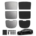 Upgrade Built-In Reflective Sunroof and Rear Windshield Sunshade For Model Y / Model 3 - Lightweight Reflective Silver Coated Sun Visor