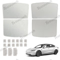 Upgrade Built-in Reflective Sunroof Sunshade for 2024+ Model 3 Highland - Lightweight Reflective Silver Coated Sun Visor