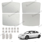 Upgrade Built-in Reflective Sunroof Sunshade for 2024+ Model 3 Highland - Lightweight Reflective Silver Coated Sun Visor
