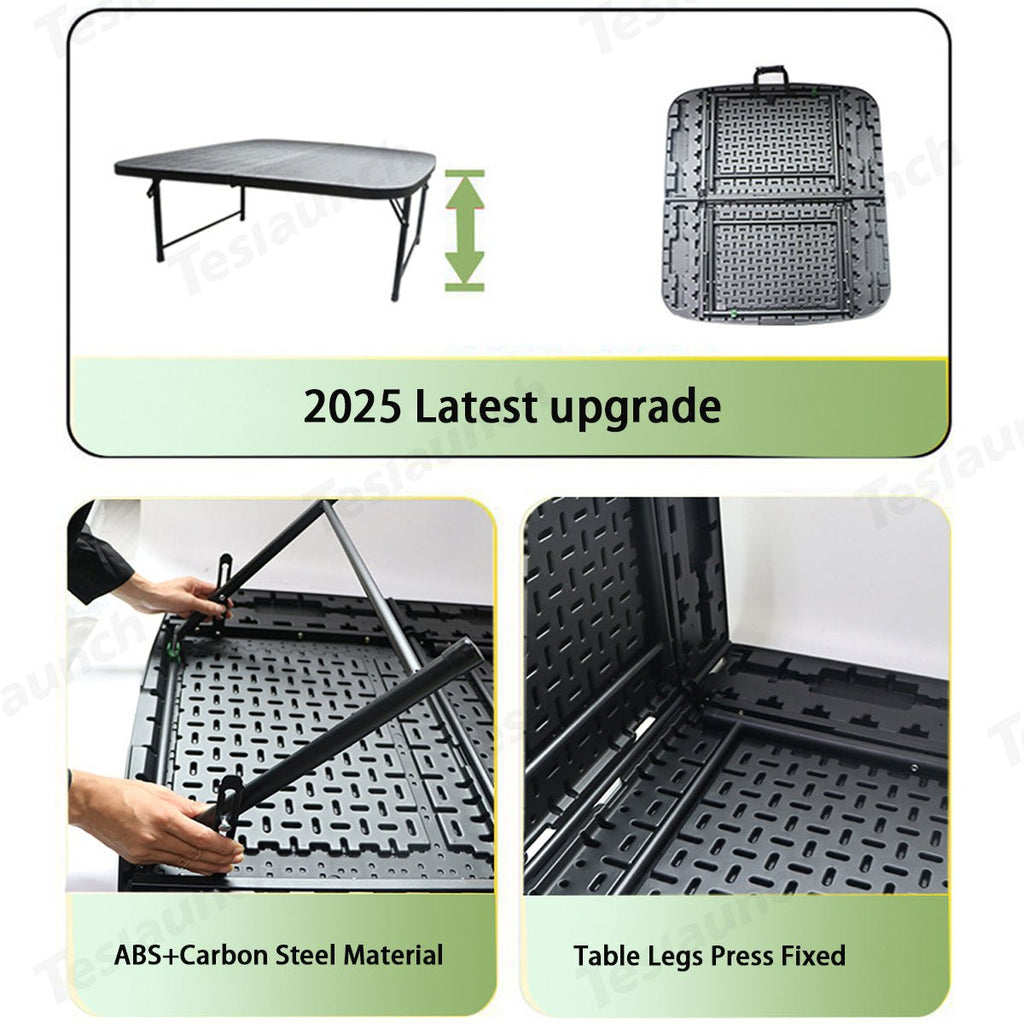 Upgraded Camping Folding Table Travel & Trunk Storage for Tesla Model Y Juniper 2025+