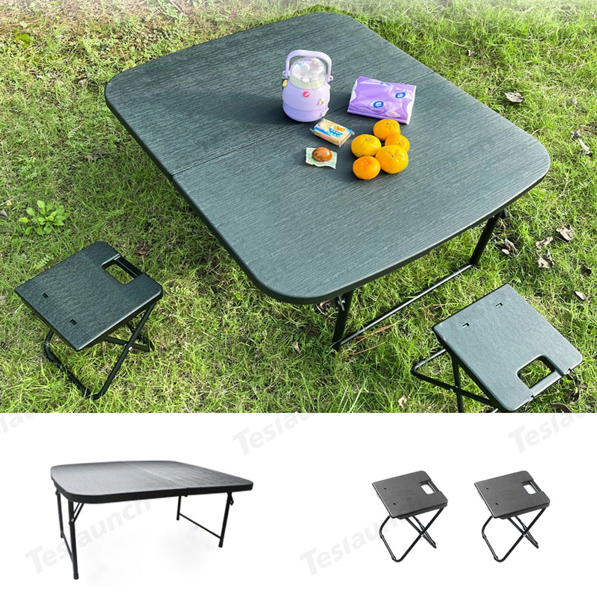 Upgraded Camping Folding Table Travel & Trunk Storage for Tesla Model Y Juniper 2025+
