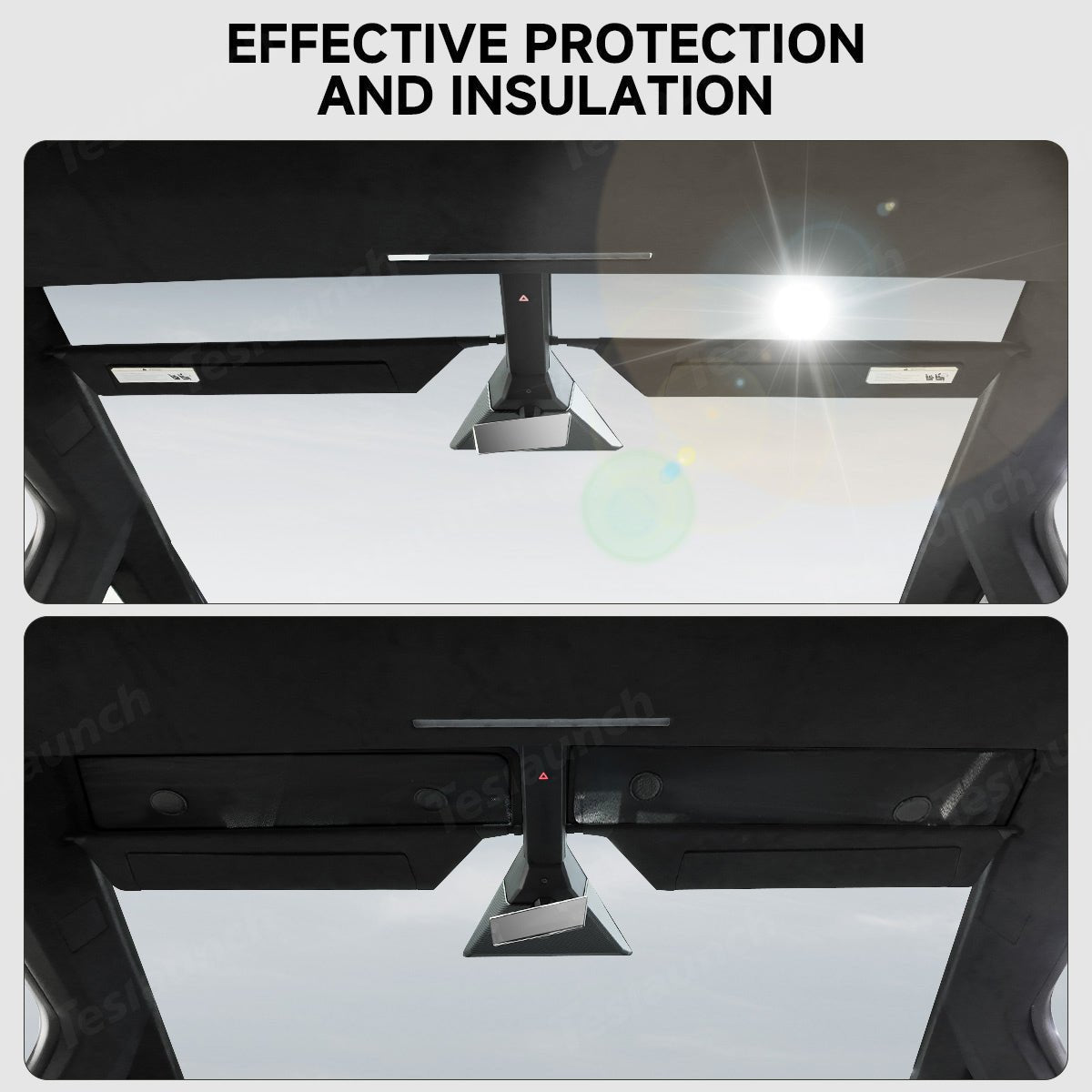 Upper Front Windshield Sunshade Mesh Sun Visor for Cybertruck (2 Pcs)