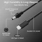 USB-C to DC Power Cable for Starlink Mini