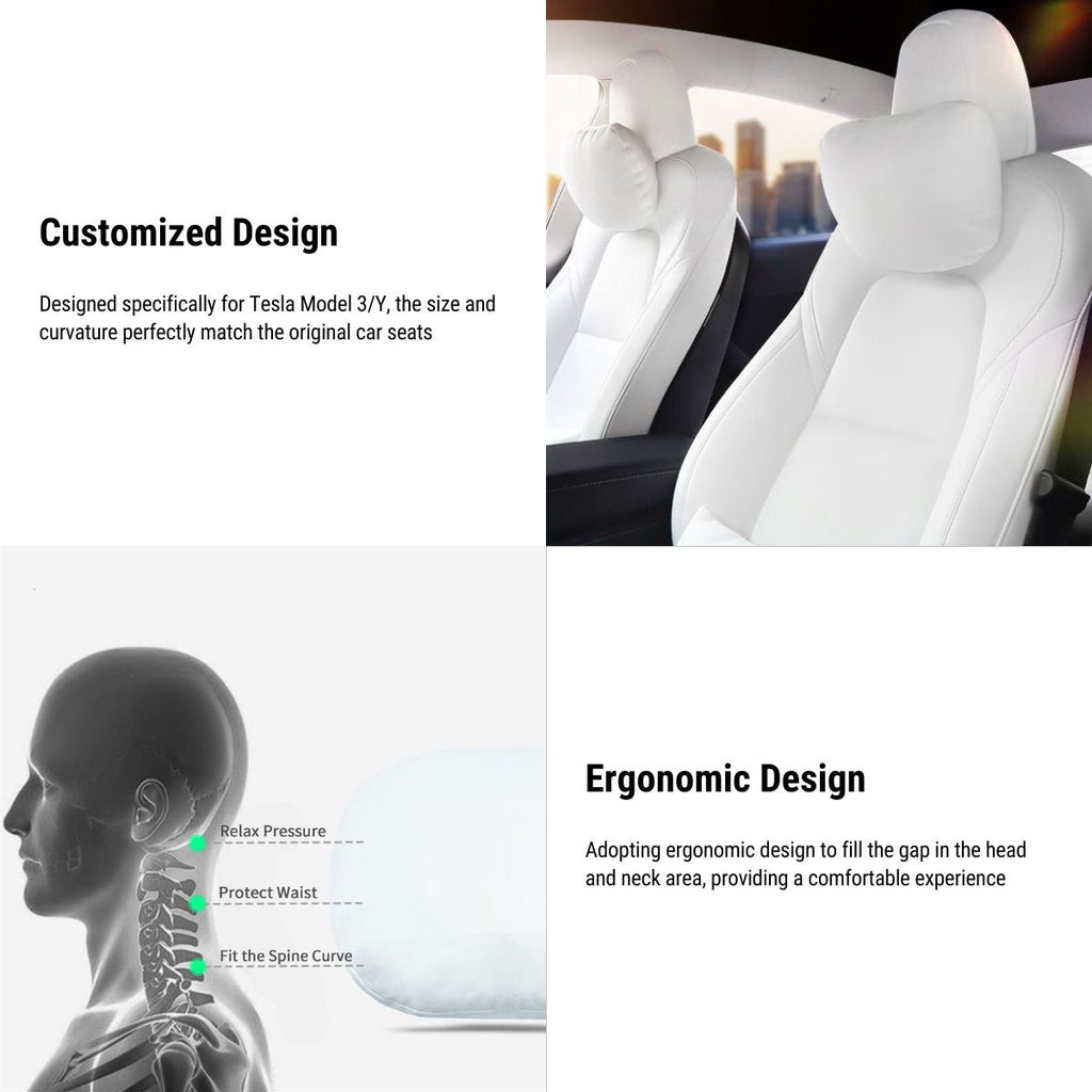 Velvet Neck Pillow for Tesla Model 3 Model Y & Model S Model X