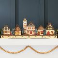 Light-Up Wooden Christmas Village - Chimney Decoration with LED Houses
