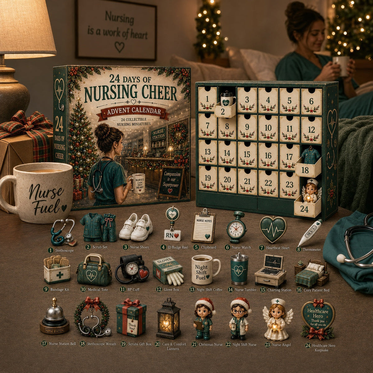 Nursing Advent Calendar 2026 - 24 Miniatures for Nurses
