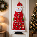 Felt Santa Advent Calendar - Reusable Hanging Calendar with 24 Compartments