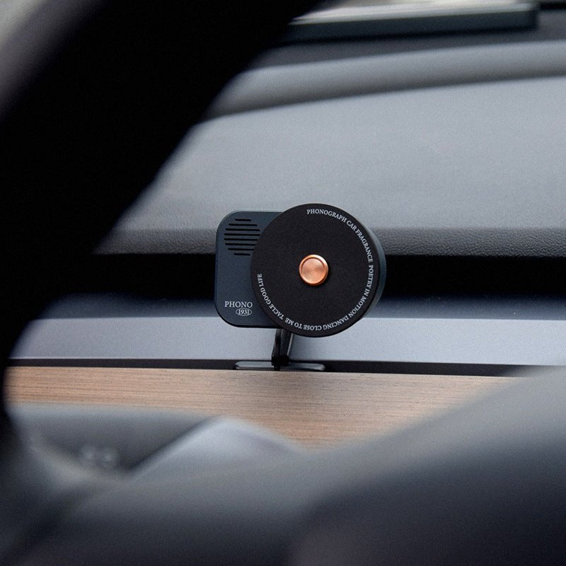 Vintage Record Player Style Aromatherapy for Tesla Model 3/Y with Built-in Fragrances