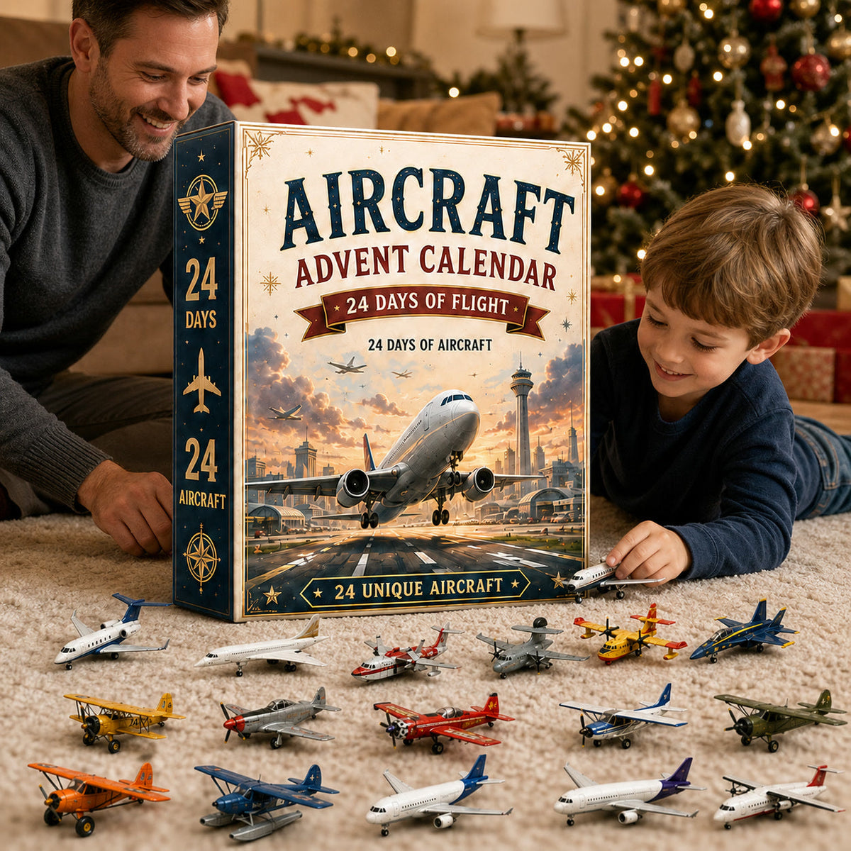 Airplane Advent Calendar 2026 - 24 Model Airplanes