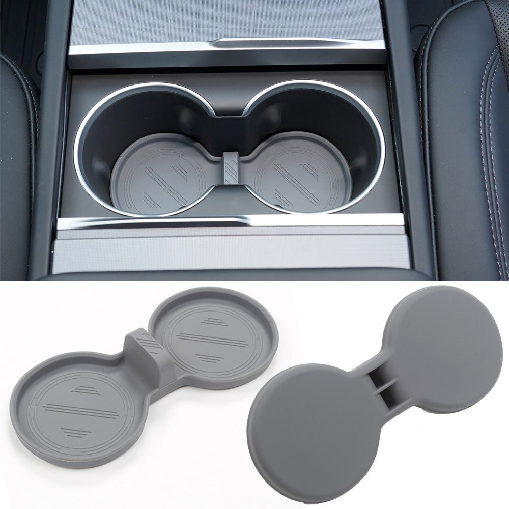 2024+ Model 3 Highland Water Cup Holder Storage Box Console TPE Silicone Holder Cup Holder Insert for Tesla