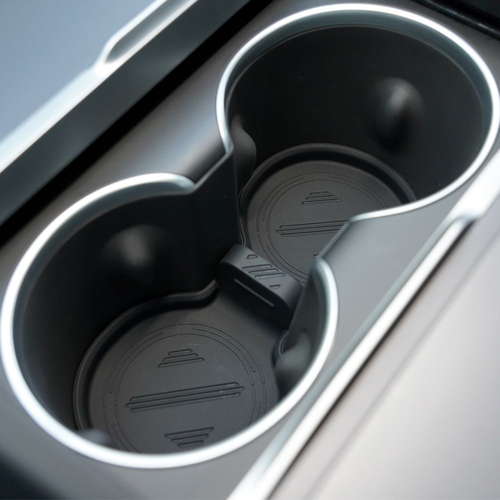 2024+ Model 3 Highland Water Cup Holder Storage Box Console TPE Silicone Holder Cup Holder Insert for Tesla