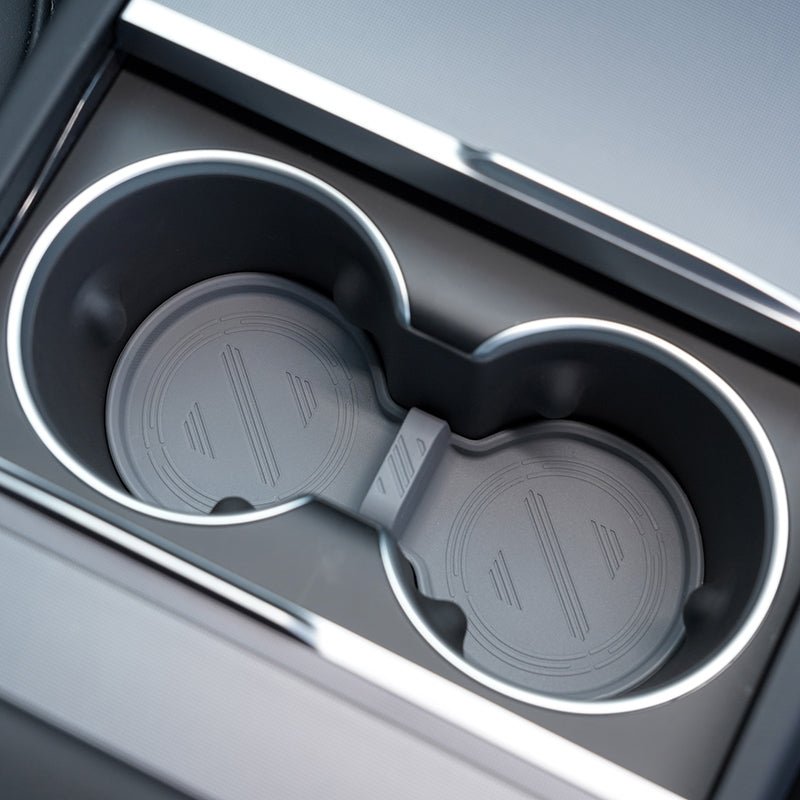 2024+ Model 3 Highland Water Cup Holder Storage Box Console TPE Silicone Holder Cup Holder Insert for Tesla