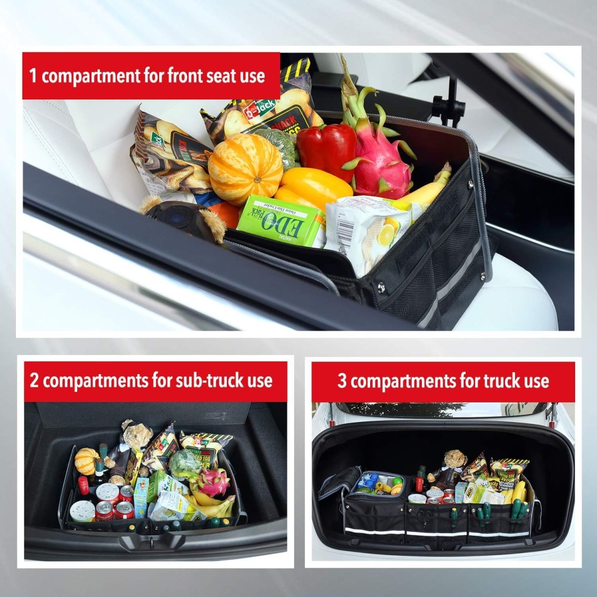 Water & Leakproof Large Collapsible Trunk Organizer For Tesla Model S/X/3/Y/Cybertruck