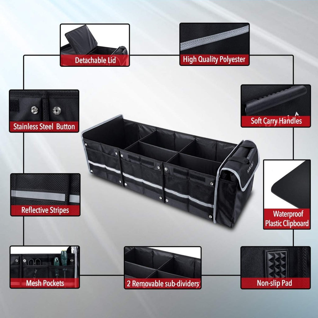 Water & Leakproof Large Collapsible Trunk Organizer For Tesla Model S/X/3/Y/Cybertruck