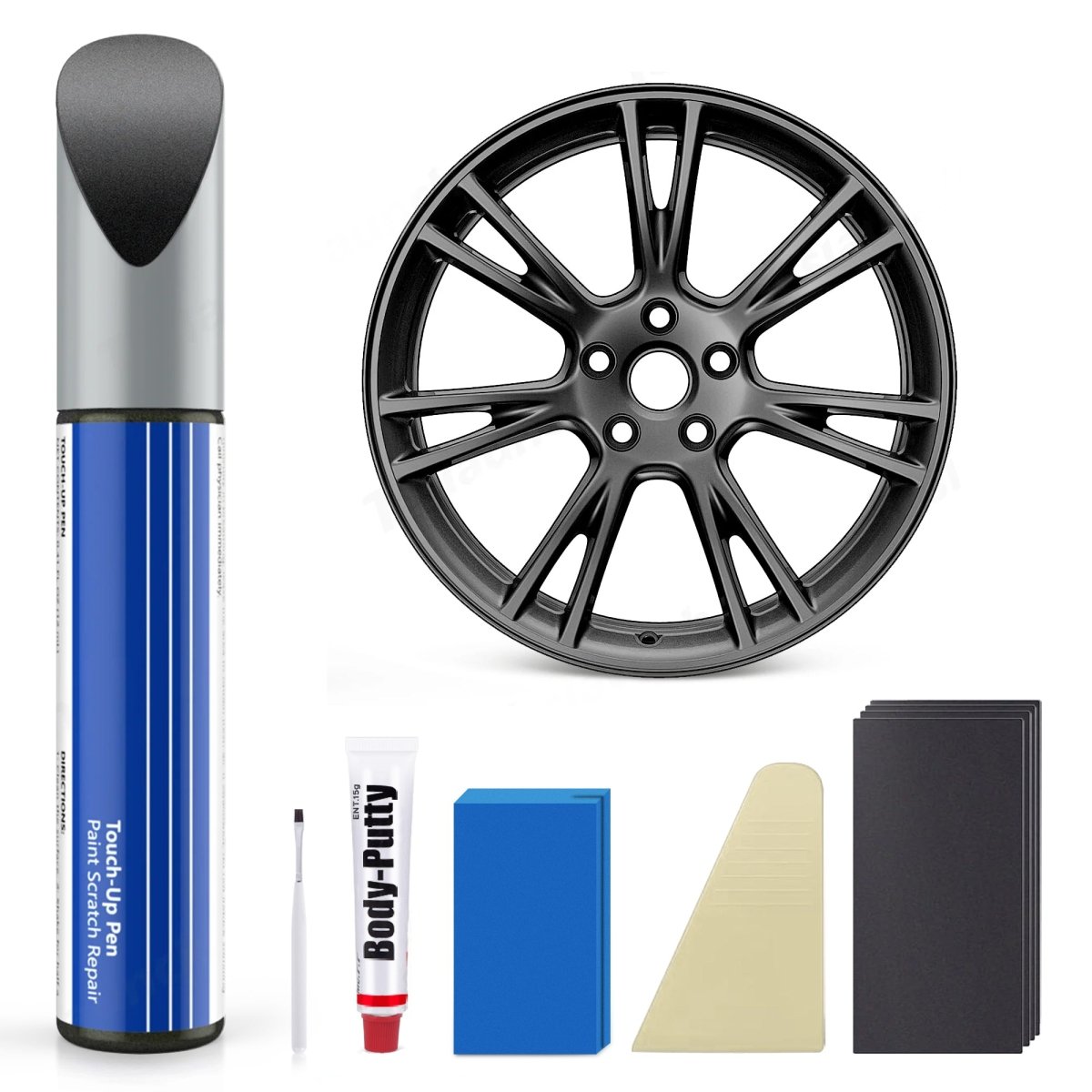 Wheel Rim Touch Up Paint Kit for Tesla Model 3/Y/S/X - DIY Curb Rash Repair with Color-Matched Paint