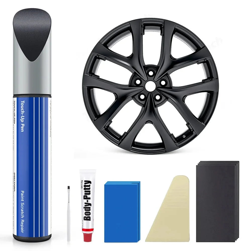 Wheel Rim Touch Up Paint Kit for Tesla Model 3/Y/S/X - DIY Curb Rash Repair with Color-Matched Paint