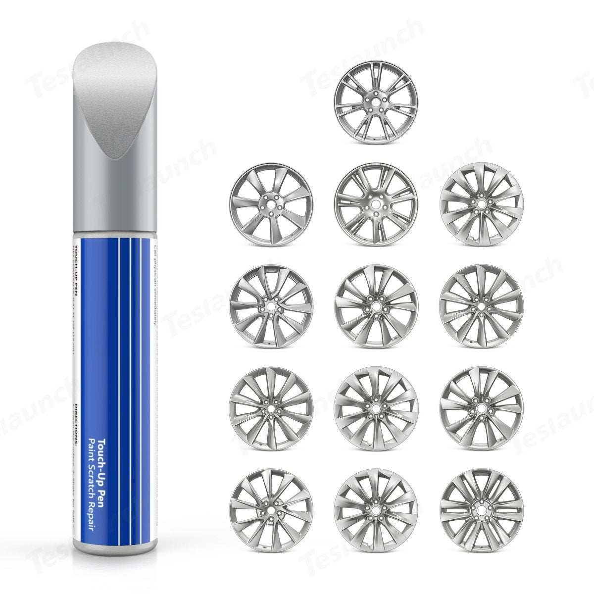 Wheel Rims Touch Up Paint for Tesla 3/Y/S/X/Cybertruck- DIY Curb Rash Repair with Color-matched Touch Up Paint