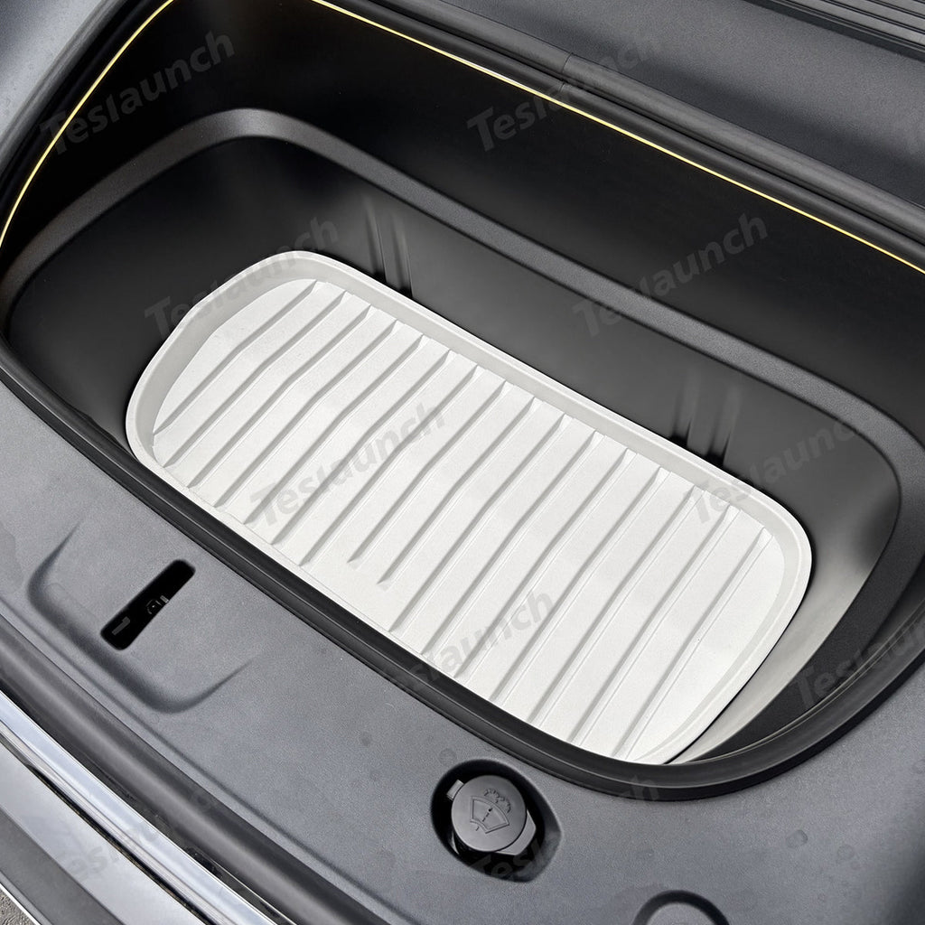 White All Weather  TPE Interior Floor Mats Cargo Liners Set for Tesla Model Y Juniper 2025+
