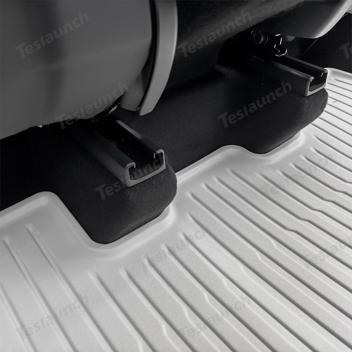 White All Weather  TPE Interior Floor Mats Cargo Liners Set for Tesla Model Y Juniper 2025+