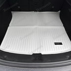 White All Weather  TPE Interior Floor Mats Cargo Liners Set for Tesla Model Y Juniper 2025+