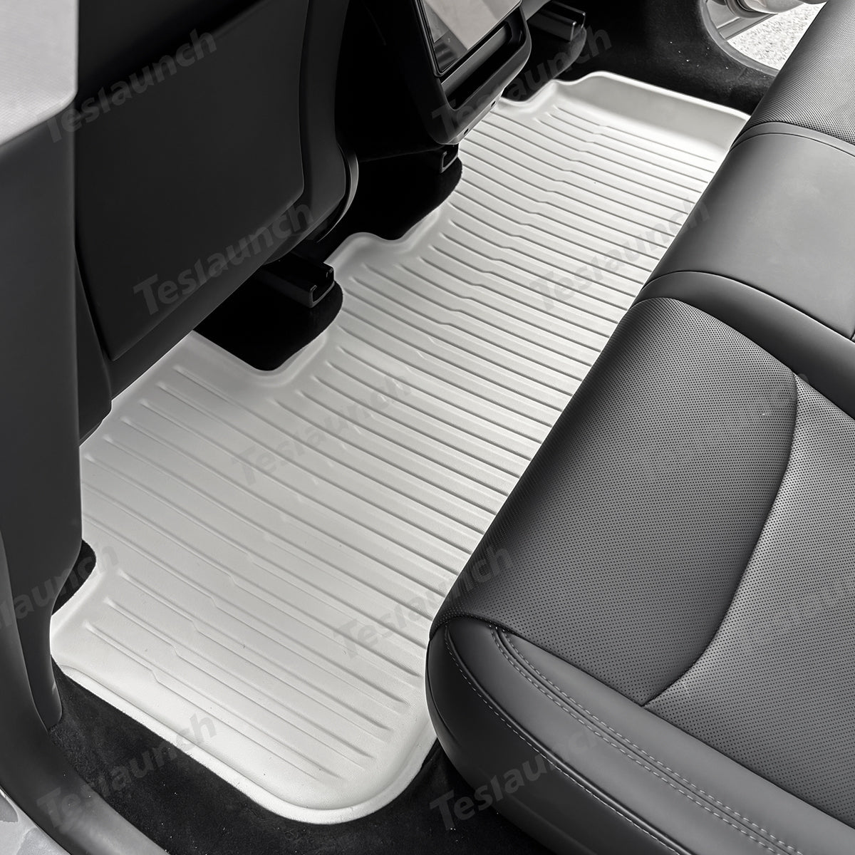 White All Weather  TPE Interior Floor Mats Cargo Liners Set for Tesla Model Y Juniper 2025+