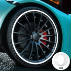White Aluminum Alloy Wheel Rim Protector- Fits All Cars
