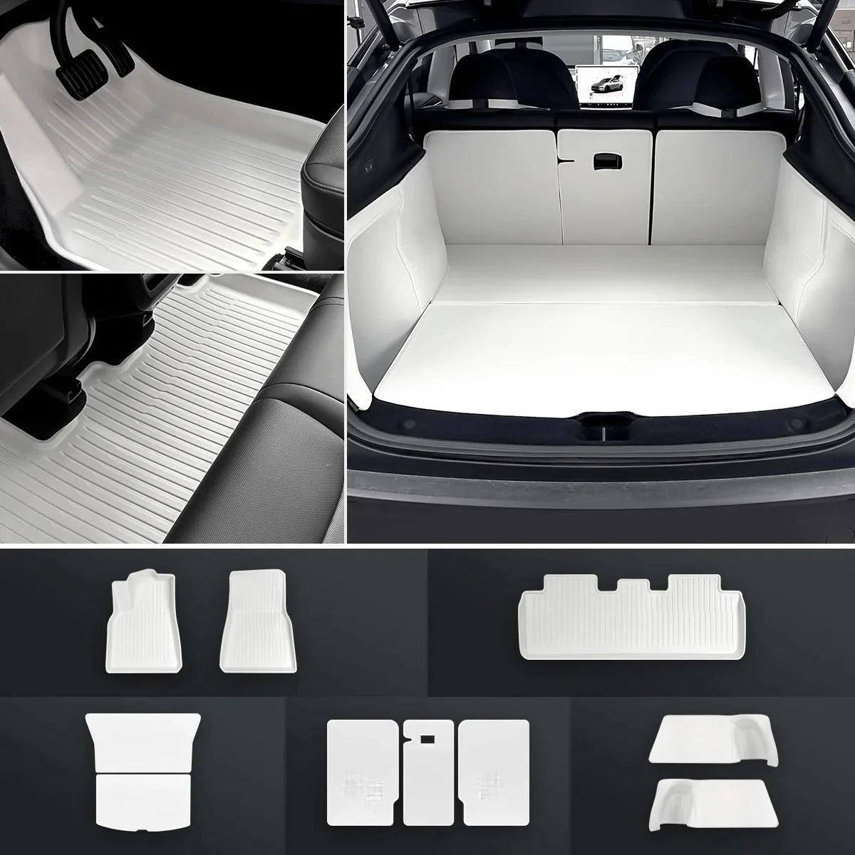 White Interior Upgrade Kit For Tesla Model Y Juniper 2025+