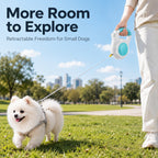 MirokenRechargeable Light-Up Retractable Dog Leash for Night Walks - Helps Small Dogs Stay Visible & Easy to Control
