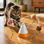 MirokenMiaSpin 360 Magnetic Rotating Cat Teaser Toy for Indoor Cats - USB-C Hands-Free Play to Beat Boredom